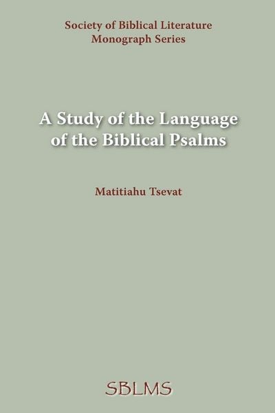 Produktbild: A Study of the Language of the Biblical Psalms