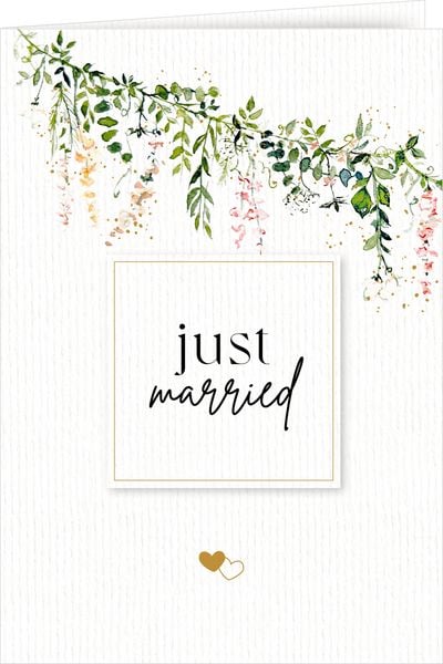 Produktbild: Gru&szlig;karte mit Kuvert &ndash; just married