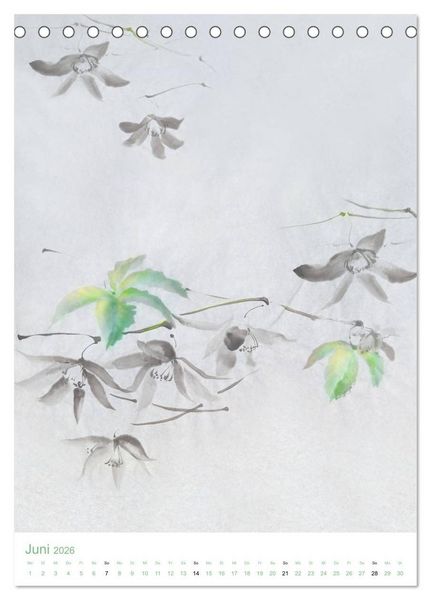 Produktbild: Jahreszeiten in Stil japanischer Malerei - Kunst (Tischkalender 2026 DIN A5 hoch), CALVENDO Monatskalender