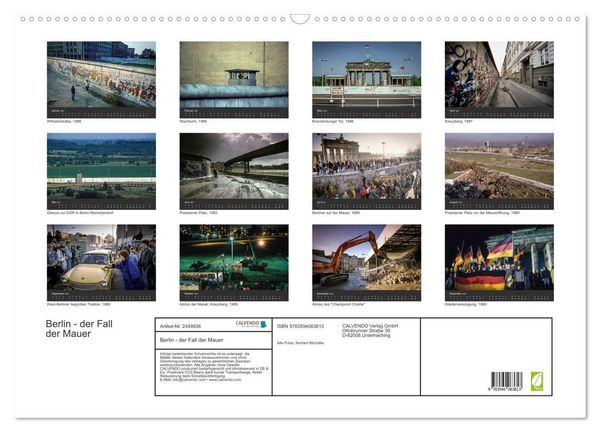 Produktbild: Berlin - der Fall der Mauer (Wandkalender 2027 DIN A2 quer), CALVENDO Monatskalender