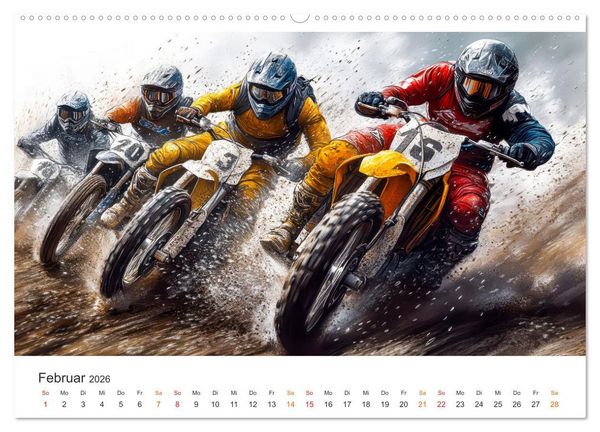 Produktbild: Motocross - Highspeed durch das Jahr (hochwertiger Premium Wandkalender 2026 DIN A2 quer), Kunstdruck in Hochglanz
