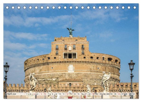 Produktbild: Altes Rom - Impressionen (Tischkalender 2026 DIN A5 quer), CALVENDO Monatskalender