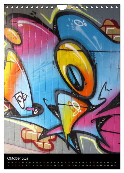 Produktbild: KA- GRAFFITI (Wandkalender 2026 DIN A4 hoch), CALVENDO Monatskalender