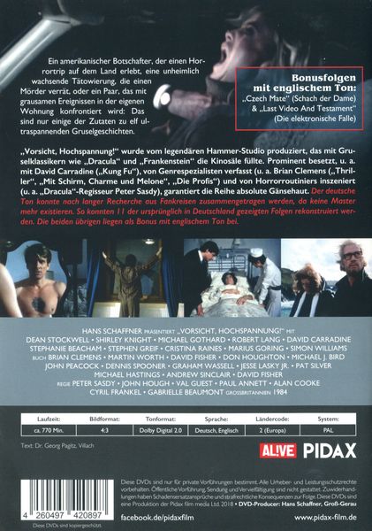 Produktbild: Vorsicht, Hochspannung! (Hammer House of Mystery and Suspense) (Pidax Film-Klassiker [4 DVDs]
