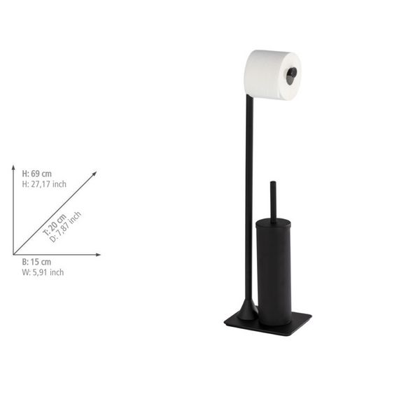 Produktbild: Stand WC-Garnitur Mod. Hella, Schwarz matt lackiert