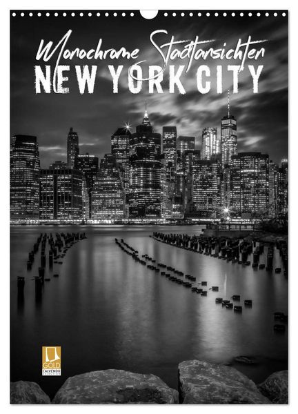 Produktbild: NEW YORK CITY Monochrome Stadtansichten (Wandkalender 2026 DIN A3 hoch), CALVENDO Monatskalender