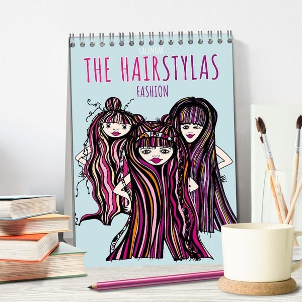 Produktbild: The HAIRSTYLAS Fashion (Desk Calendar 2026 DIN A5 portrait), CALVENDO 12 Month DeskCalendar