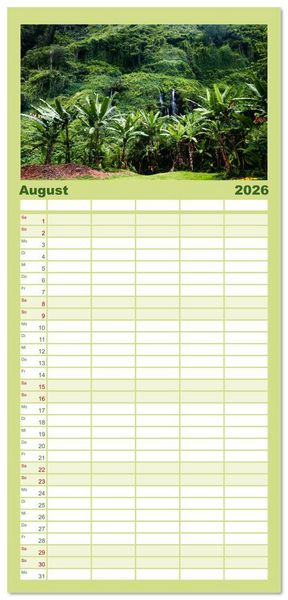 Produktbild: Familienplaner 2026 - &Icirc;le de la R&eacute;union - Das franz&ouml;sische Paradies im Indischen Ozean mit 5 Spalten (Wandkalender, 21 x 45 cm) CALVENDO