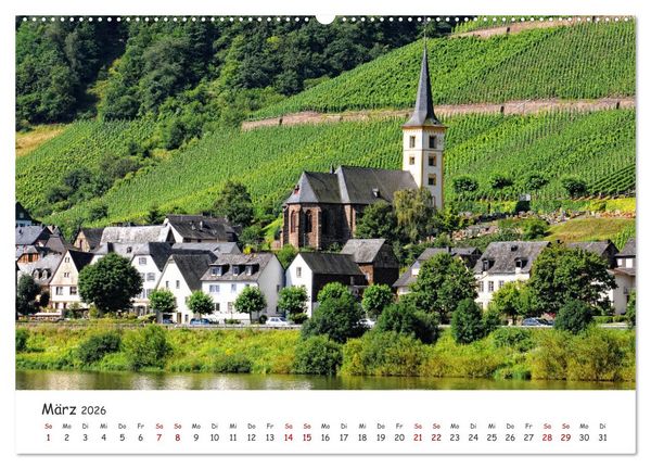 Produktbild: Der Mosel entlang - Ausflugsziele links und rechts des Ufers (hochwertiger Premium Wandkalender 2026 DIN A2 quer), Kunstdruck in Hochglanz