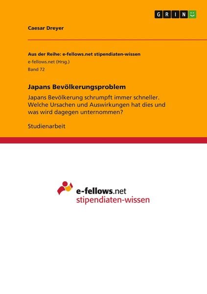 Produktbild: Japans Bev&ouml;lkerungsproblem