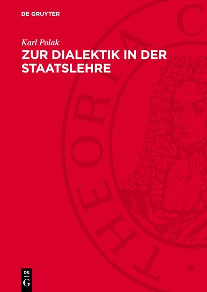 Produktbild: Zur Dialektik in der Staatslehre