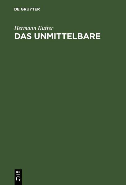 Produktbild: Das Unmittelbare