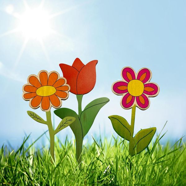 Produktbild: Holzblumen zum Bemalen