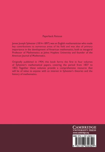 Produktbild: The Collected Mathematical Papers of James Joseph Sylvester