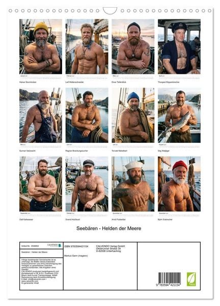 Produktbild: Seeb&auml;ren - Helden der Meere (Wandkalender 2027 DIN A3 hoch), CALVENDO Monatskalender