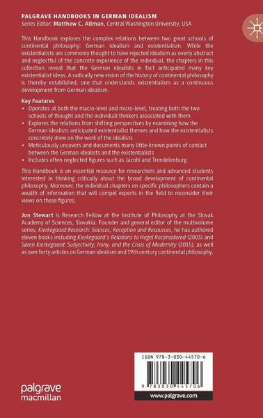 Produktbild: The Palgrave Handbook of German Idealism and Existentialism