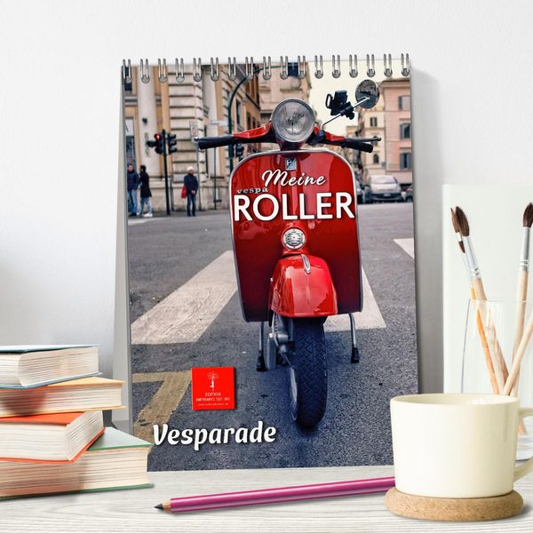 Produktbild: Meine Roller Vesparade (Tischkalender 2026 DIN A5 hoch), CALVENDO Monatskalender