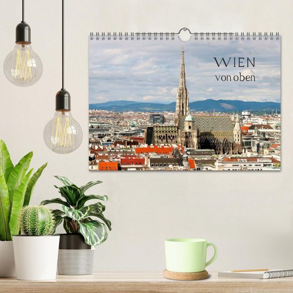 Produktbild: WIEN von oben (Wandkalender 2026 DIN A4 quer), CALVENDO Monatskalender