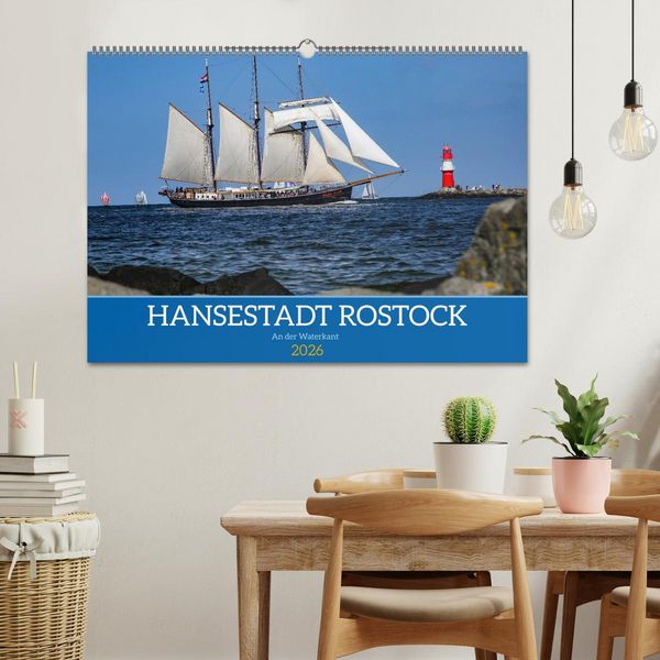 Produktbild: Hansestadt Rostock (Wandkalender 2026 DIN A2 quer), CALVENDO Monatskalender