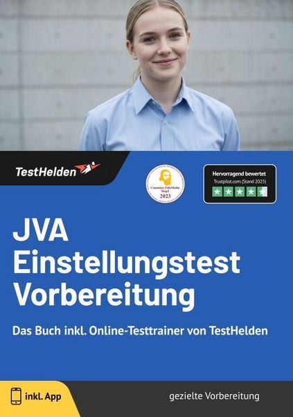 JVA Einstellungstest Vorbereitung: Das Buch inkl. Online-Testtrainer von TestHelden |, Taschenbuch von Tom Wenk, TestHelden, 9783988175816