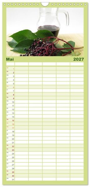 Produktbild: Familienplaner 2027 - Mit Pflanzenkraft nat&uuml;rlich heilen mit 5 Spalten (Wandkalender, 21 x 45 cm) CALVENDO