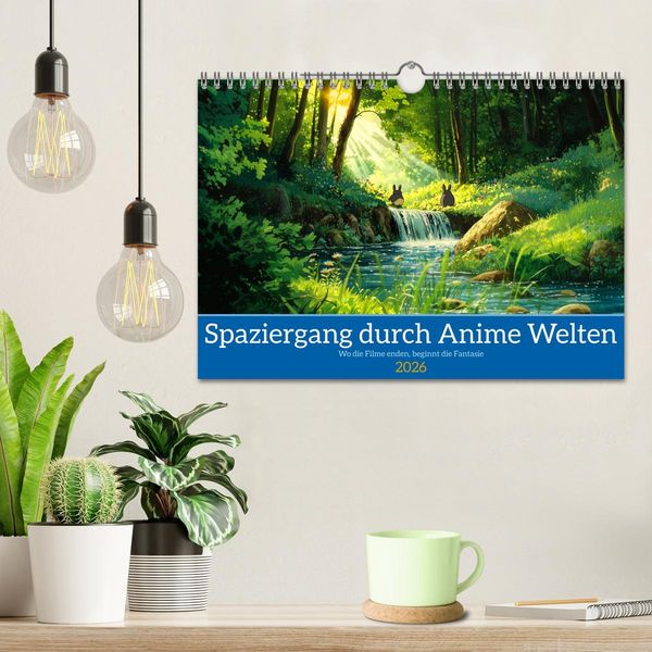 Produktbild: Spaziergang durch Anime Welten (Wandkalender 2026 DIN A4 quer), CALVENDO Monatskalender