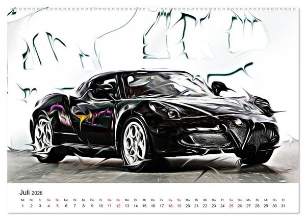 Produktbild: Surreale Autowelten (Wandkalender 2026 DIN A2 quer), CALVENDO Monatskalender
