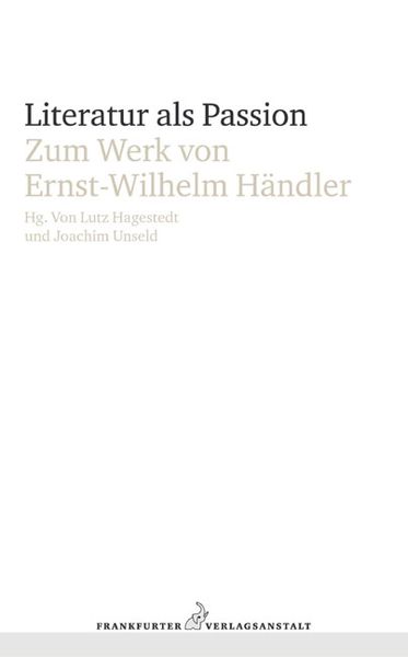 Produktbild: Literatur als Passion