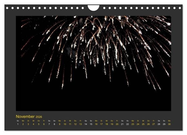 Produktbild: Feuerwerk - Explosives am Himmel (Wandkalender 2026 DIN A4 quer), CALVENDO Monatskalender