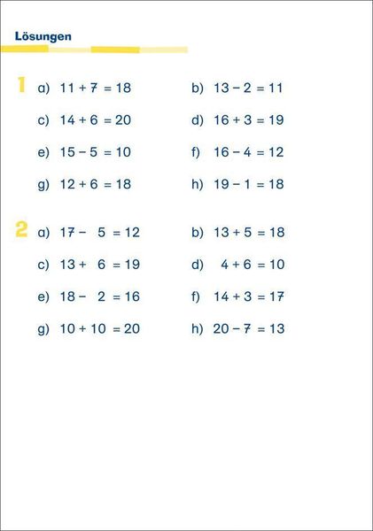 Fit für die Schule: Übungsblock Mathematik 1. Klasse