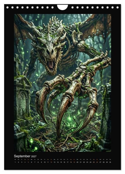Produktbild: Drachen - Magische Herrscher, Dark‑Fantasy Wandkalender (Wandkalender 2027 DIN A4 hoch), CALVENDO Monatskalender