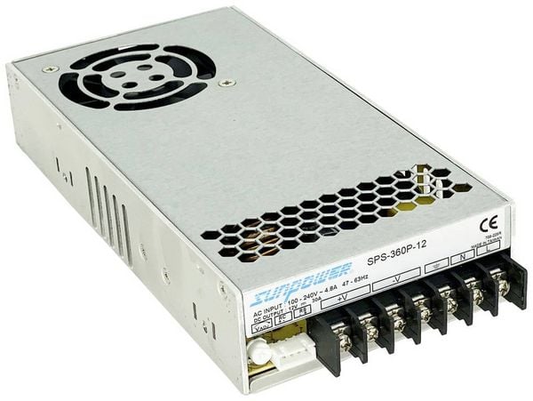 Produktbild: Dehner Elektronik SPS 360P-12 (12VDC) Industrienetzteil 12 V/DC 30A 360W