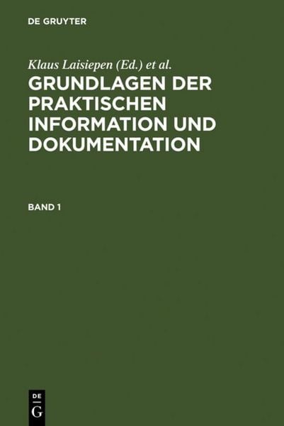 Produktbild: Grundlagen der praktischen Information und Dokumentation