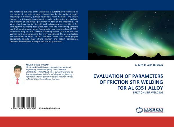 Produktbild: Evaluation Of Parameters Of Friction Stir Welding For Al 6351 Alloy