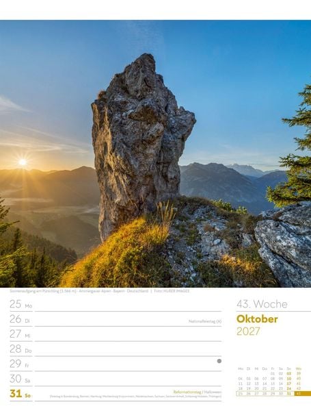 Produktbild: Faszination Alpenwelt Wochenplaner Kalender 2027