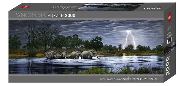 Heye - Panoramapuzzle 2000 Teile - Herd Elephant 2000 Teile