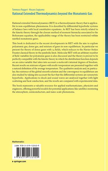 Produktbild: Rational Extended Thermodynamics beyond the Monatomic Gas