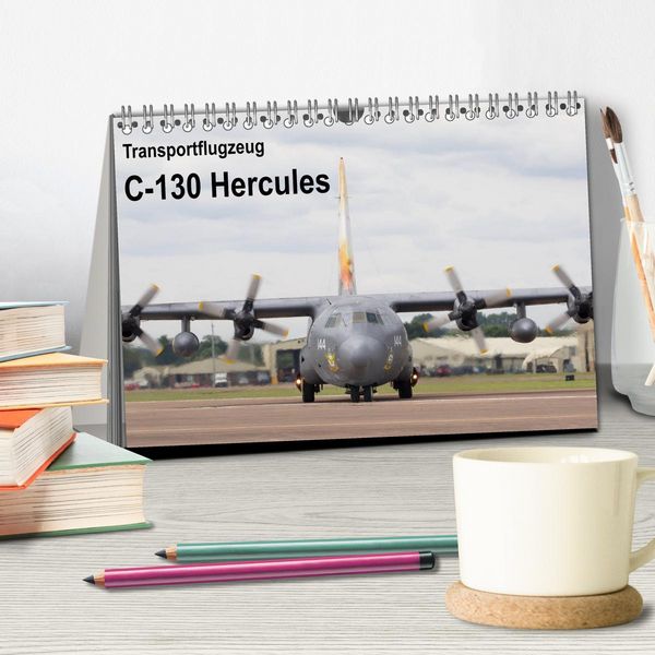 Produktbild: Transportflugzeug C-130 Hercules (Tischkalender 2026 DIN A5 quer), CALVENDO Monatskalender
