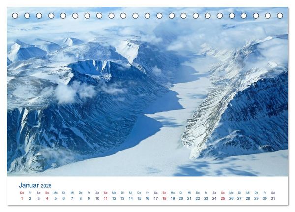 Produktbild: Polarflug Kurs Nordpol (Tischkalender 2026 DIN A5 quer), CALVENDO Monatskalender