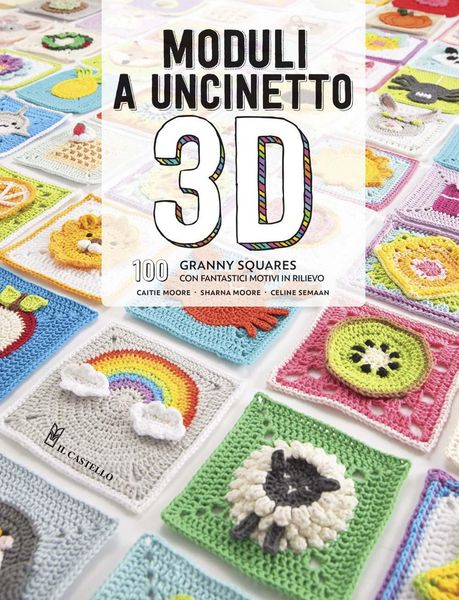 Produktbild: Moduli a uncinetto 3D. 100 granny squares con fantastici motivi in rilievo