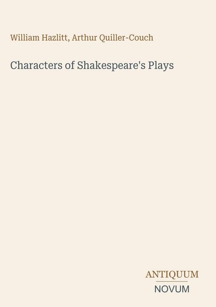 Produktbild: Characters of Shakespeare's Plays