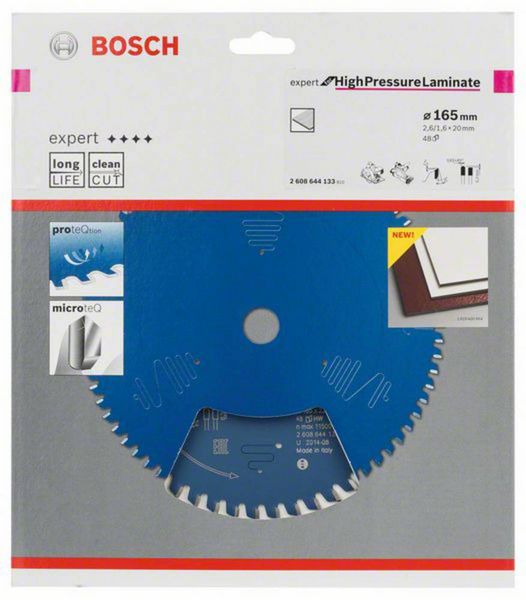 Produktbild: Bosch Accessories Expert for High Pressure Laminate 2608644133 Kreiss&auml;geblatt 165 x 20 x 1.6 mm Z&auml;hneanzahl: 48 1 St.