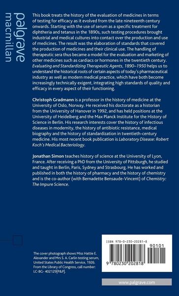 Produktbild: Evaluating and Standardizing Therapeutic Agents, 1890-1950