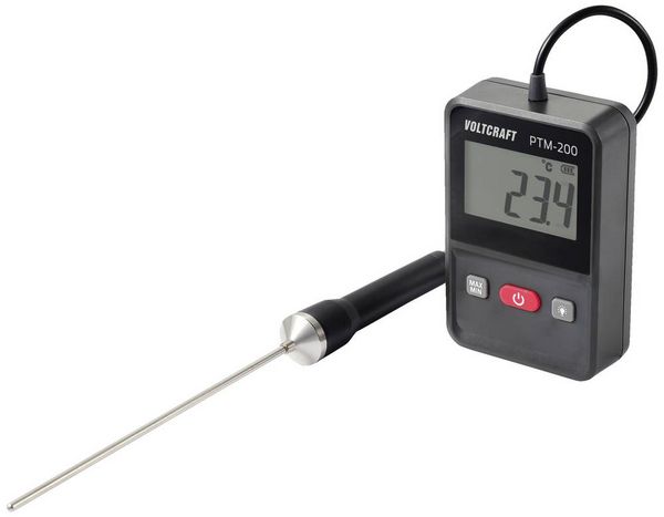 Produktbild: VOLTCRAFT PTM-200 Einstichthermometer Messbereich Temperatur -200 bis 200 &deg;C F&uuml;hler-Typ Pt1000 Kontaktmessung