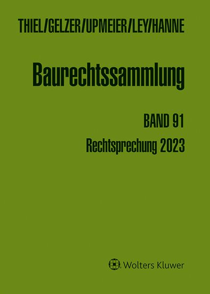 Produktbild: Baurechtssammlung. Rechtsprechung des Bundesverwaltungsgerichts,... / Baurechtssammlung Band 91