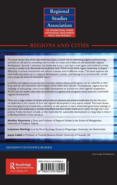 Produktbild: Leadership and Change in Sustainable Regional Development