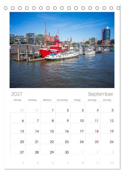 Produktbild: Tischplaner 2027 - Hamburg - Zwischen Alster und Elbe (A5 Tischkalender zum Aufstellen) CALVENDO