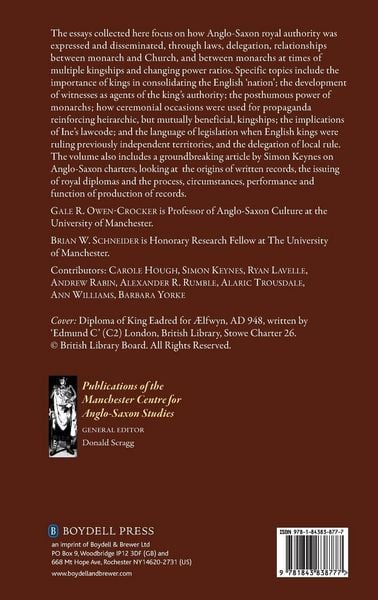 Produktbild: Kingship, Legislation and Power in Anglo-Saxon England
