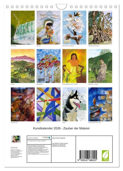 Produktbild: Kunstkalender 2026 - Zauber der Malerei (Wandkalender 2026 DIN A4 hoch), CALVENDO Monatskalender