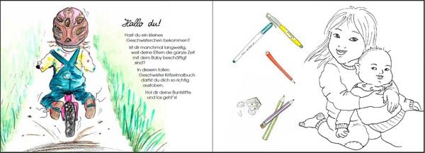 Produktbild: Das Geschwister Kritzelmalbuch f&uuml;r alle gro&szlig;en Schwestern und Br&uuml;der ab 3 Jahren